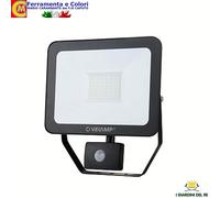 VELAMP IS768-3-6500K Proiettore led smd 50w ip44, nero 6500k con ir