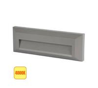 Faretto LED Segnapasso 3W IP65 Rettangolare Grigio 4000K VT-1162
