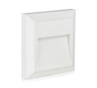 Faretto LED Segnapasso Quadrato Bianco 2W, da Esterno