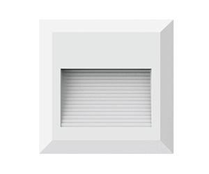 Faretto LED Segnapasso Quadrato Bianco 2W, da Esterno