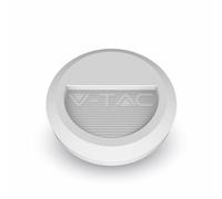 Faretto Luci Led Segnapasso Rotondo Carcassa Bianca 2W Bianco Neutro IP65