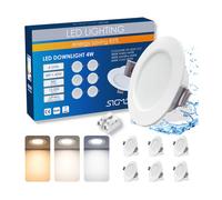 FARETTO LED SIGMALED LIGHTING LED Spot IP44 4W CCT 3000/4000/6000K Selezionabile 360lm Pack 6pz