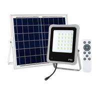 Faretto Led Solare Con Telecomando Optonica 8W Luce Fredda 6000K IP65 Alluminio