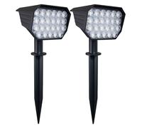 Faretto LED Solare da Giardino 4W con Picchetto Set 2 Pezzi