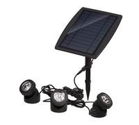 Faretto LED Solare Generico 3 Luci, Luci Solari Per Esterni, Luci Solari Per Paesaggi, Illuminazione Per Esterni Lampada da Prato Per Esterni Per Piante da Albero Cortile (1#6W)
