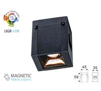 Faretto Led Spotlight 1W 24V Caldo 3000K CRI 90 UGR 19 Per Sistema Binario Magne