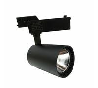 Faretto LED su binario 30w monofase spot nero faretti luce bianca calda fredda [EEK: A+]