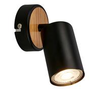 Faretto LED Tib orientabile 8x8,5 cm nero Nero