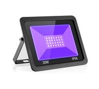 Faretto LED UV da 30 W Proiettore UV da 395 nm, Faretto UV IP66 impermeabile Effetto luce ultravioletta con interruttore on/off for feste, DJ Faretti da Esterno(BLACK_10W)
