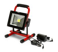 VELAMP Cyclop, Luce Ispezione, Proiettore Ricaricabile LED 1200lm, 20W, Supporto orientabile. per lavori, Garage, Trekking, Campeggio, Caccia, Rosso