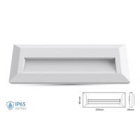 V-Tac VT-1162 Faretto Segnapasso LED a Montaggio Superficiale Rettangolare 3W per Esterno - SKU 1327 / 1326 - Temperatura Colore: Bianco Naturale