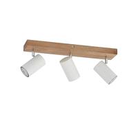 Faretto 'Maniva' dimmerabile (Moderno) colore Ocra, in Legno ad es. Soggiorno & Sala da pranzo (3 luci, GU10) di Lindby | Lampada da incasso, plafoniera, applique