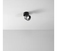 Faretto Camera cilindrico LED 8W 480LM 3000K in metallo verniciato nero doppia orientabilità d.7,5cm