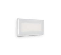 Faretto Moderno Indio Alluminio Bianco Led 8W 3000K Luce Calda