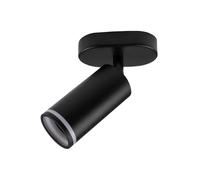 Faretto orientabile da soffitto parete applique portafaretto attacco gu10 nero [EEK: A]