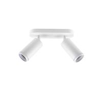 Faretto orientabile da soffitto supporto 2 diffusori portafaretto gu10 bianco [EEK: A]