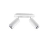 Faretto orientabile da soffitto supporto 2 diffusori portafaretto gu10 bianco [EEK: A]