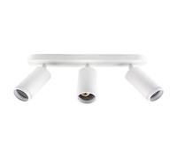 Faretto orientabile da soffitto supporto 3 diffusori portafaretto gu10 bianco [EEK: A]