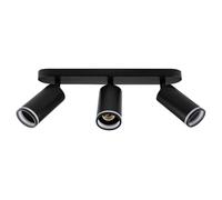 Faretto orientabile da soffitto supporto 3 diffusori portafaretto gu10 nero [EEK: A]