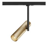 Faretto Per Binario Elti Moderno Alluminio Oro E Nero 1 Luce