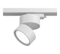 Faretto Per Binario Tondo Orientabile Onda In Metallo 12W Bianco 1 Luce Calda