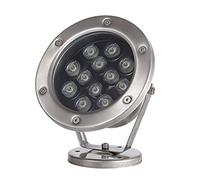 Faretto per Laghetto Subacqueo Illuminazione A Fontana A LED A Bassa Tensione 12V Impermeabile IP68 Acciaio Inossidabile Illuminazione Subacquea per Piscina, Fontana, Stagno(Bianco freddo,12W)