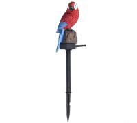 Faretto per solare Da per giardino Animale 15cm Statua Faretto(Red) | Gufo realistico 45cm, luce uniforme notte, per decorazione per giardino vivace, materiale resina durevole