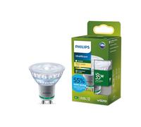 Faretto PHILIPS UltraEfficient LED GU10, 35W, EyeComfort, Senza Sfarfallio, Luce Bianca Calda 2700K, 215 Lumen, Attacco GU10, Pacco da 1
