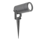 Faretto Picchetto Moderno Spikey Policarbonato Grigio Trasparente 1 Luce Gu10