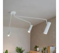 Faretto Plafoniera Bianco 3xGU10 Inclinabile Lungo Braccio Spot Lampade