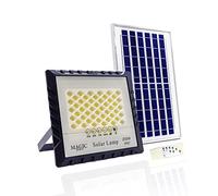 Faretto proiettore 200 W 200 LED con pannello solare fotovoltaico, telecomando e sensore di accensione automatica. Faretto solare IP67 con luce bianca, illuminazione per esterni, patio, giardino,