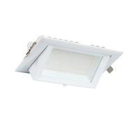 LEDKIA LIGHTING Faretto Proiettore Downlight LED 20W Orientabile Rettangolare 130lm/W Foro 210x125mm per giardino, terrazza, patio 4000K Bianco Naturale