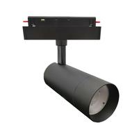 Faretto proiettore led 14W nero magnetico orientabile per binario monofase 48V d
