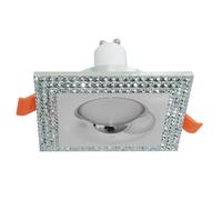 Faretto quadrato argento brillantini incasso soffitto lampada LED 5W GU10 65mm [EEK: A+]