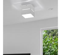 Faretto quadrato bianco da soffitto, faretto a plafone, ingresso, con effetto luce in alluminio, 1x G9, LxH 10x10 cm
