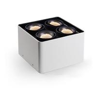 Faretto Quadrato, Moderno faretto da soffitto a LED in Alluminio, Lampada da Parete, faretto da 48 W per Soggiorno, Galleria, corridoio, Camera da Letto, Cucina, Bianco Caldo 3000 K.