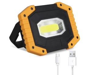 Faretto Ricaricabile Portatile T-SUN 2000LM Faro LED Ricaricabile 30W Faretto LED Batteria 3 Modalità Luci da Lavoro Ricaricabile Portatile con USB per Campeggio, Garage, Pesca, Emergenza (1pack)