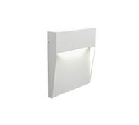 Faretto Segnapassi a Semi Incasso da Esterno a LED Grande Sovil Geo Square Bianco