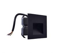 Faretto segnapassi da esterno lampada da muro IP65 LED 5W ad incasso per scatola cassetta 503 scale giardino viale gradini, CCT 3 Tonalità selezionabile luce fredda Luce calda Luce Naturale (Nero)