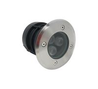 Faretto segnapassi da terra calpestabile led luce bianca 3 watt giardino ip67