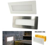 Faretto incasso segnapassi esterni IP65 LED 5W giardino muro cassetta 506 CCT