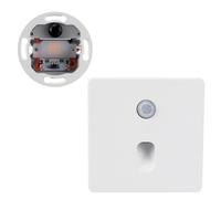 Faretto Segnapassi LED da Incasso Quadrato, Bianco, Sensore Movimento PIR, Potenza Regolabile 4W / 2W Luce 3000K, Scale, Gradini, Passaggi Pedonali, IP20, 230V (Bianco, Quadrato con sensore)