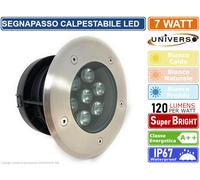 FARETTO SEGNAPASSO CALPESTABILE LED DA INTERRAMENTO 7 WATT SMD POWER LED - IP67