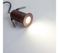 Faretto Segnapasso LED 3W IP67 Corten Professional Colore Bianco Caldo 2.700K