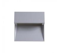 Faretto Segnapasso LED a Montaggio Superficiale Quadrato 3W per Esterno Grigio Luce Calda 3000K