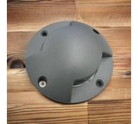 Partenopeautensili® Faretto calpestabile pavimento LED segnapassi radente impermeabile da 6 watt carrabile 2 finestre doppia emissione luce 12V IP65 4000K By wisdom (Biemissione, Grigio antracite)