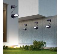 Faretto Sensore di Movimento Luce per Esterni LED Solare Lampada Patio 4er Set