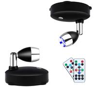 Faretto Senza Fili con Luci D'Accento un Batteria, Faretti un LED Dimmerabili con Applique da Parete Girevole un Distanza (Confezione da 2)