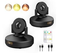 Faretto senza fili dell'interno LED, Uplights ricaricabili Luci di immagine alimentate a batteria con telecomando, Stick Spot Luci con Timer Dimmable per Wall Art Display Dartboard Pittura Armadio