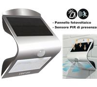 FARETTO SOLARE 1,5 W ARCADIA CON SENSORE DI PRESENZA ACCENSIONE AUTOMATICA